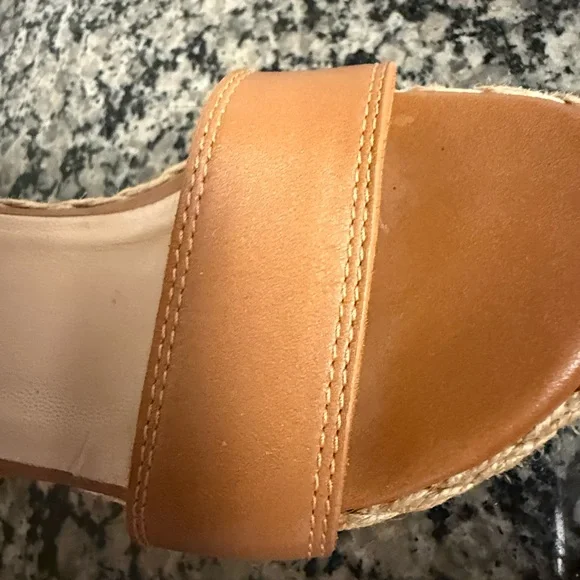 Stuart Weitzman Tan Wedge Sandals - Picture 8 of 9